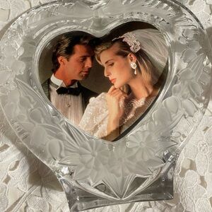 Heart-Shaped Crystal Photo Frame